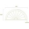 Ekena Millwork Segment Arch W/ Flankers 4 Spoke Architectural Grade PVC Pediment, 40"W x 11"H x 2-1/2"P PEDPS040X110SGF04 - alternate 2